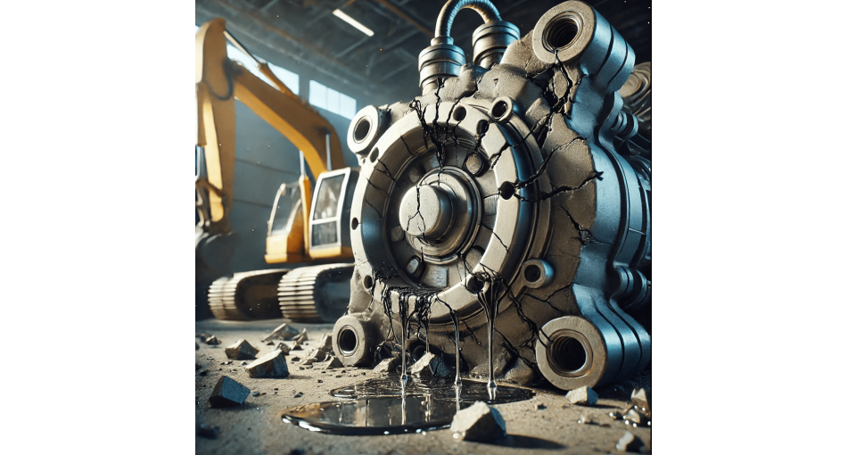 Rupture and cracking of the hydraulic pump casing. Causes of serious pump damage
