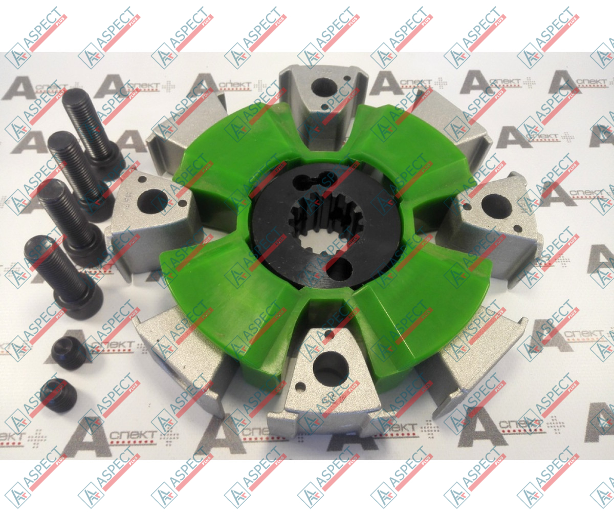 Coupling of the hydraulic pump elastic assembled with fastenings Hitachi 4641504 45H Aftermarket - 1