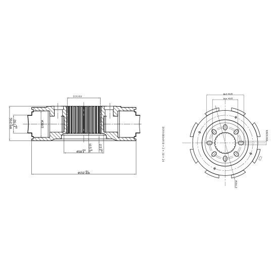 Rotor group Bosch Rexroth MCR5, MCR05 Two speed (2WL) Piston D=38.5 mm AFM