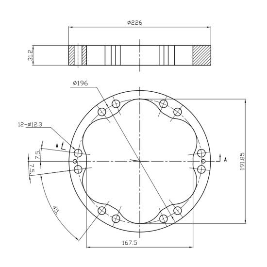Stator Bosch Rexroth MCR5, MCR05 ID=191.85 mm AFM