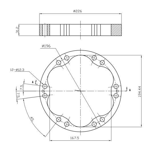 Stator Bosch Rexroth MCR5, MCR05 ID=194.44 mm AFM