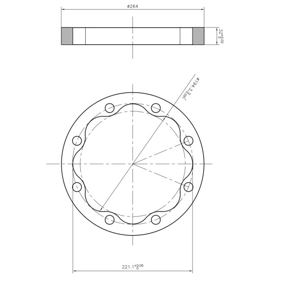Stator Bosch Rexroth MCR10 ID=221.1 mm AFM