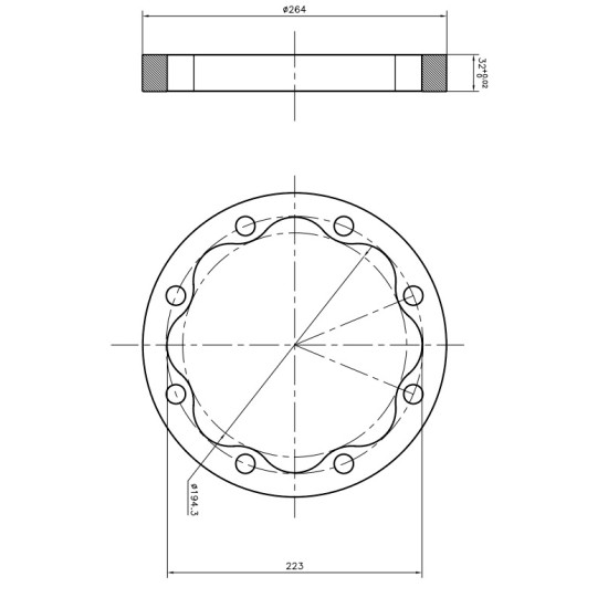 Stator Bosch Rexroth MCR10 ID=223 mm AFM