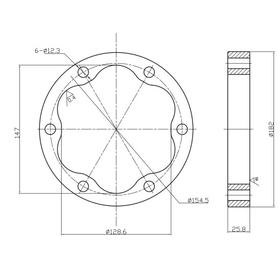 Stator Poclain Hydraulic MS02, MSE02 ID=147 mm AFM