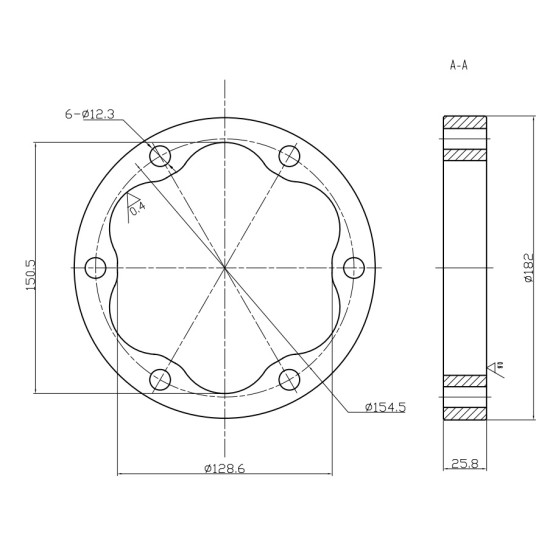 Stator Poclain Hydraulic MS02, MSE02 ID=150.5 mm AFM