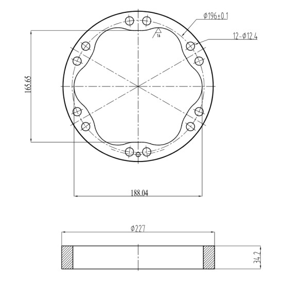 Stator Poclain Hydraulic MS05, MSE05 ID=188.4 mm AFM