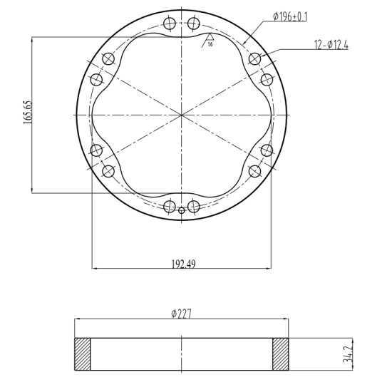 Stator Poclain Hydraulic MS05, MSE05 ID=192.49 mm AFM