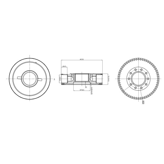 Rotor group Poclain Hydraulic MS08, MSE08  Piston D=38.5 mm AFM