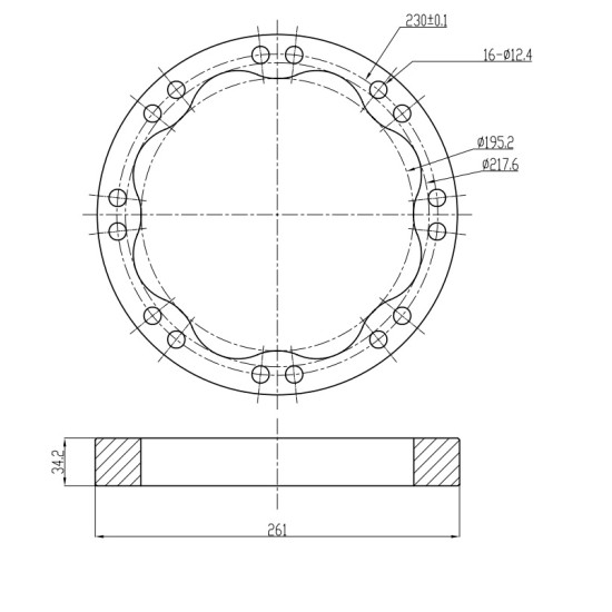 Stator Poclain Hydraulic MS08, MSE08  ID=217.6 mm AFM