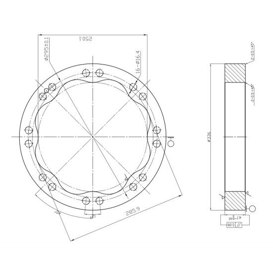 Stator Poclain Hydraulic MS18, MSE18 ID=285.9 mm AFM