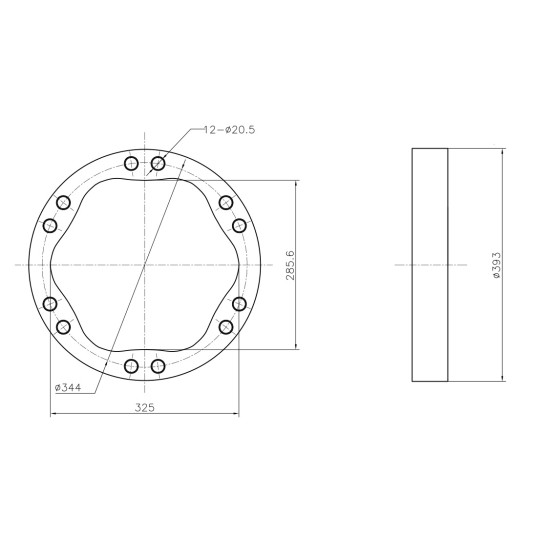 Stator Poclain Hydraulic MS25, MSE25 ID=279.9 mm AFM