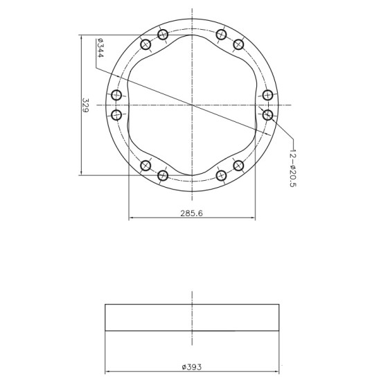 Stator Poclain Hydraulic MS25, MSE25 ID=329 mm AFM