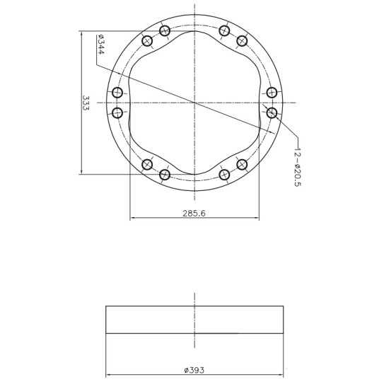 Stator Poclain Hydraulic MS25, MSE25 ID=333 mm AFM