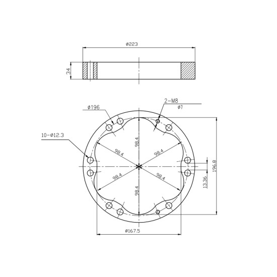 Stator Poclain Hydraulic MCR5 MCR05 ID=196.8 mm AFM