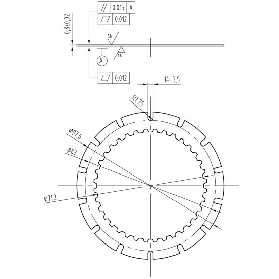 Friction Plate Poclain Hydraulic MS05, MSE05 AFM