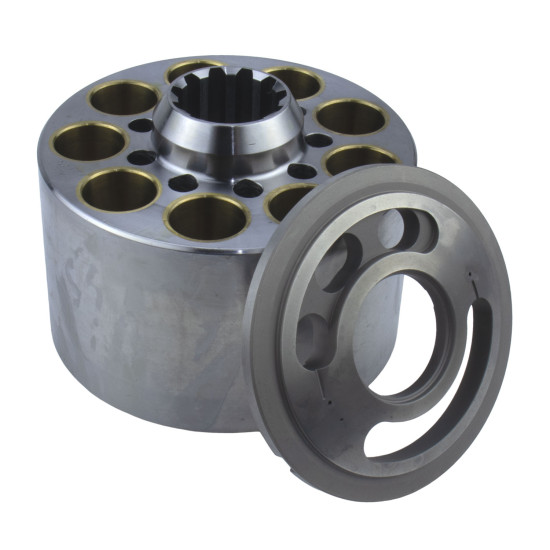 Cylinder block and Valve plate Right Kawasaki K3V63, K3VG63, K5V80, K3V80 SKS