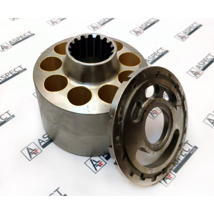 Cylinder block and Valve plate Left Komatsu 708-25-00410 HANDOK