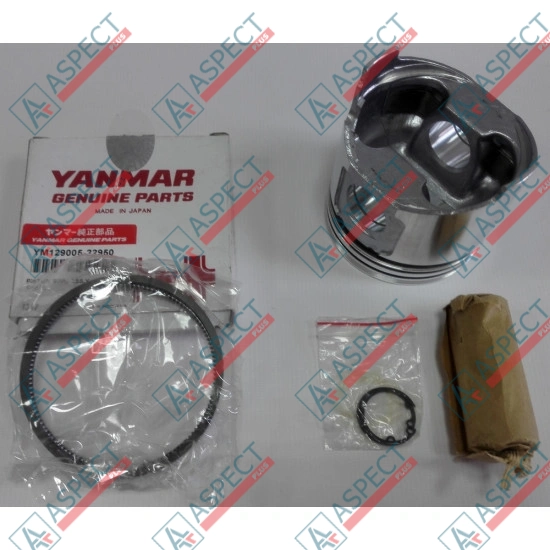 Piston Kit (piston, pin, ring, snap ring) Yanmar (129001-22081) 3TNE88 AFM