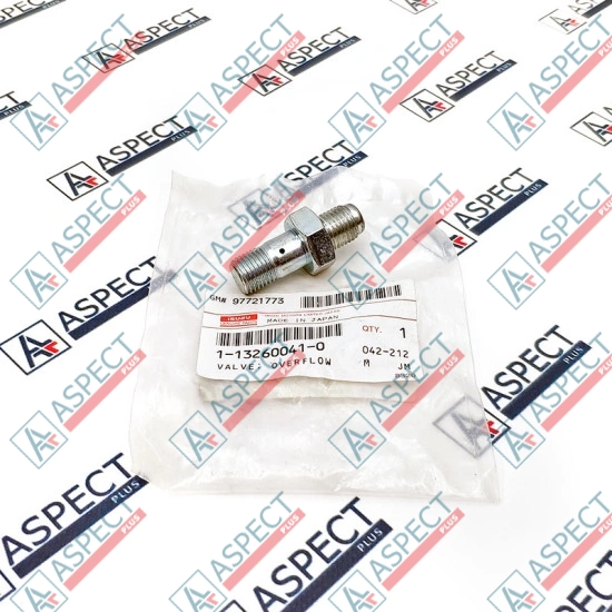 Valve Overflow Fuel Isuzu (1132600410) 6BD1 Hitachi, JCB Genuine