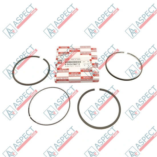 Piston ring STD Isuzu (8942478670) 4JA1, 4JB1 Hitachi, JCB Genuine