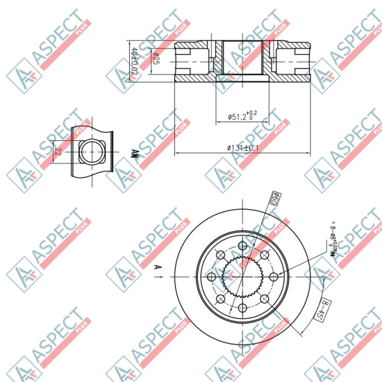 Ротор в сборе Single speed (1L) Piston D=25 mm Bosch Rexroth MCR03 AFM