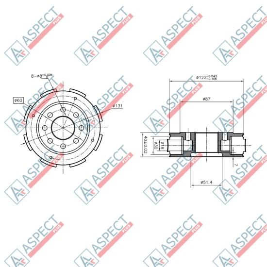 Ротор в сборе Single speed (1L) Piston D=30 mm Bosch Rexroth 20/905906 AFM