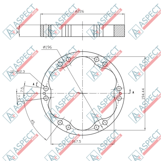 Статор ID=194.44 mm Bosch Rexroth MCR5, MCR05 AFM