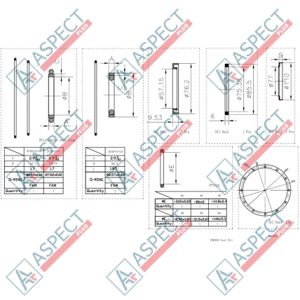 Kit joints moteur Single speed (1L) Bosch Rexroth MCR5, MCR05 AFM