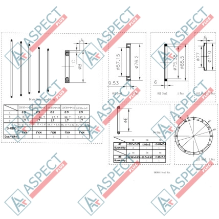 Kit joints moteur Two speed (2WL) Bosch Rexroth MCR5, MCR05 AFM