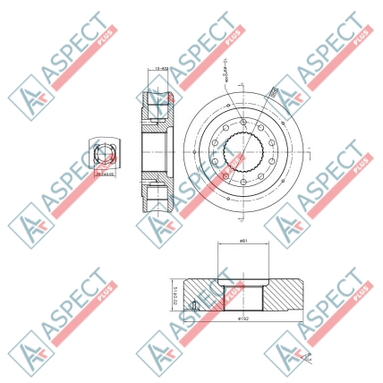 Rotor group Single speed (1L) Piston D=32 mm Bosch Rexroth MCR10 AFM
