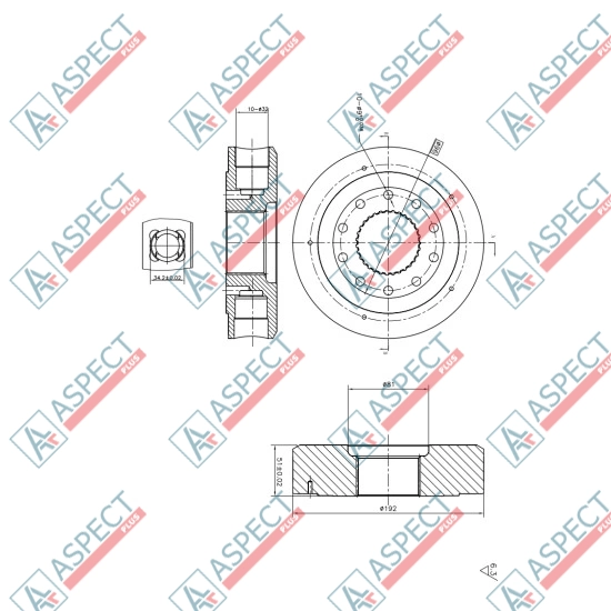 Rotor group Single speed (1L) Piston D=32 mm Bosch Rexroth MCR10 AFM