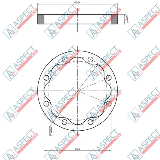 Статор ID=223 mm Bosch Rexroth MCR10 AFM