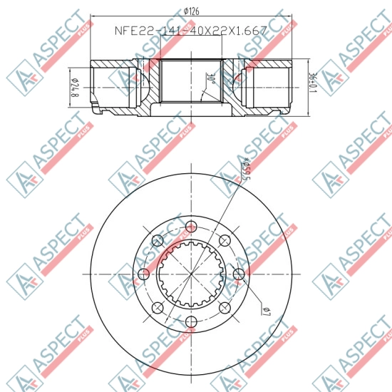 Rotor group Piston D=24.5 mm Poclain Hydraulic MSE02, MS02 AFM