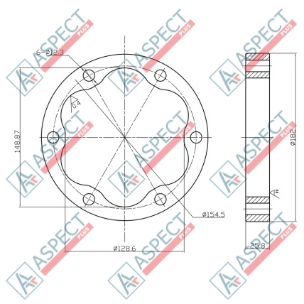Estator ID=148.9 mm Poclain Hydraulic MS02, MSE02 AFM