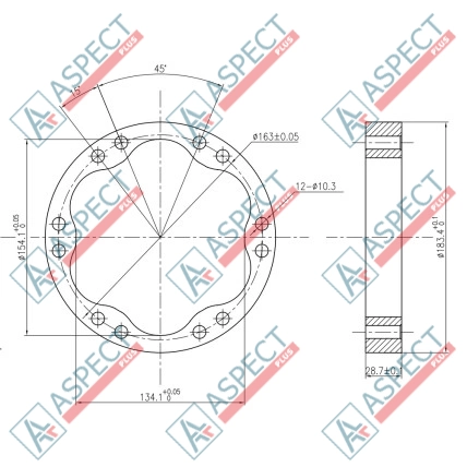 Estator ID=154.1 mm Poclain Hydraulic MS02, MSE02 AFM