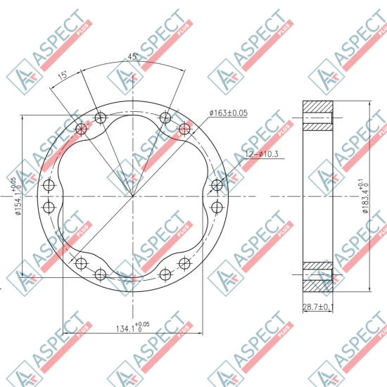 Stator ID=154.1 mm Poclain Hydraulic MS02, MSE02 AFM