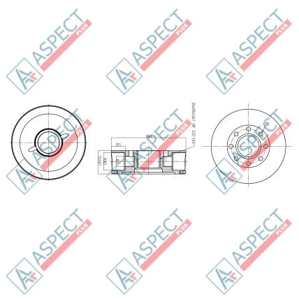Groupe de rotors Piston D=38.5 mm Poclain Hydraulic MS05, MSE05 AFM
