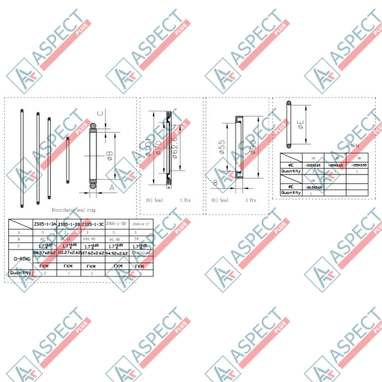 Seal kit motor 2 Speed Poclain Hydraulic MS05, MSE05 AFM
