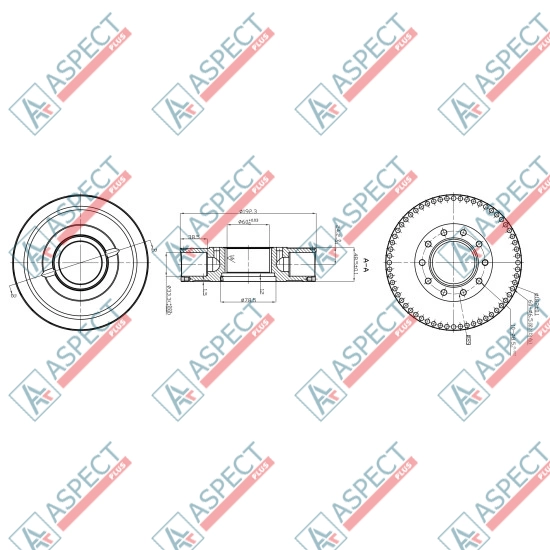 Rotor group Piston D=33.3 mm Poclain Hydraulic MS08, MSE08 AFM