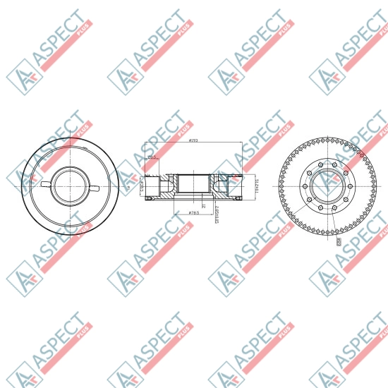 Rotor group Piston D=38.5 mm Poclain Hydraulic MS08, MSE08 AFM
