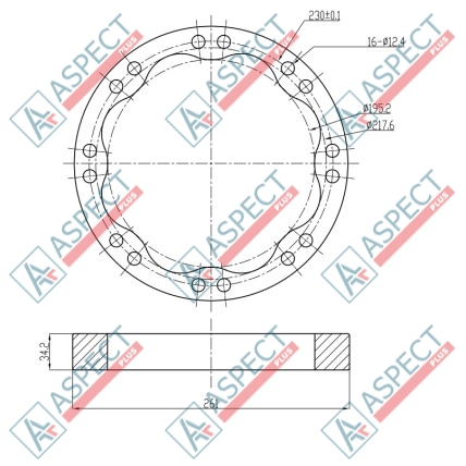Estator ID=217.6 mm Poclain Hydraulic MS08, MSE08 AFM