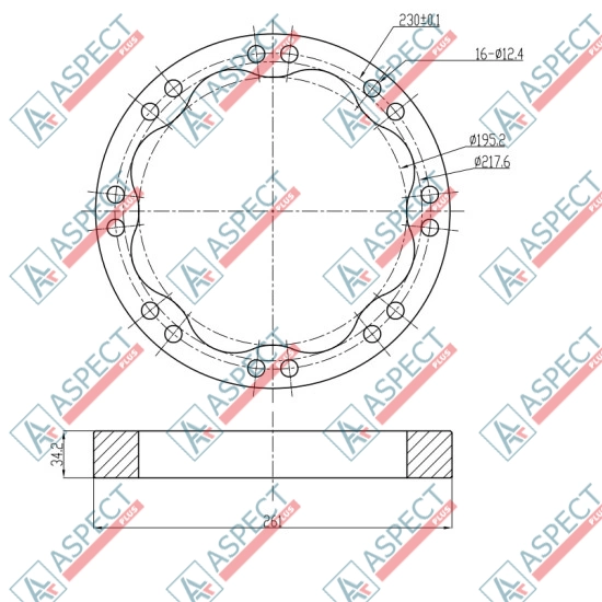 Stator ID=217.6 mm Poclain Hydraulic MS08, MSE08 AFM