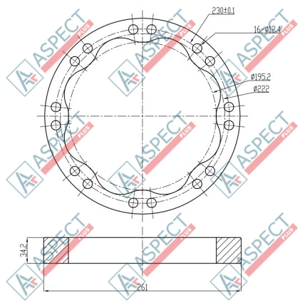 Статор ID=222 mm Poclain Hydraulic MS08, MSE08 AFM