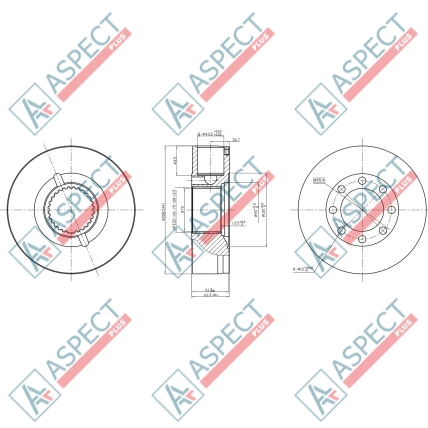 Grup rotor Piston D=43.2 mm Poclain Hydraulic MS11, MSE11 AFM