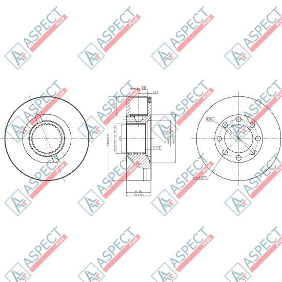 Ротор в сборе Piston D=43.2 mm Poclain Hydraulic MS11, MSE11 AFM