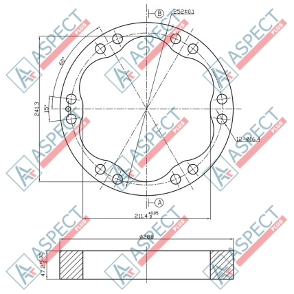Stator ID=241.3 mm Poclain Hydraulic MS11, MSE11 AFM