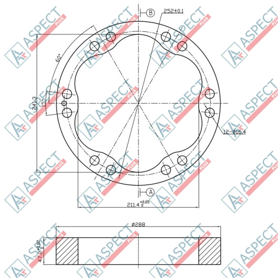 Статор ID=241.3 mm Poclain Hydraulic MS11, MSE11 AFM