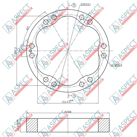 Stator ID=247.2 mm Poclain Hydraulic MS11, MSE11 AFM