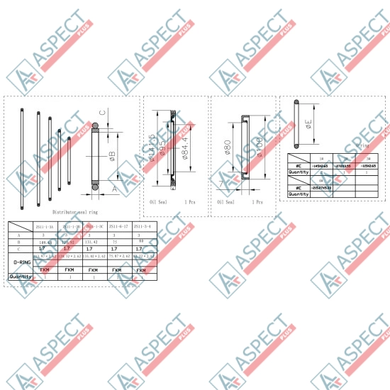 Ремкомплект гидромотора 1 Speed Poclain Hydraulic MS11, MSE11 AFM
