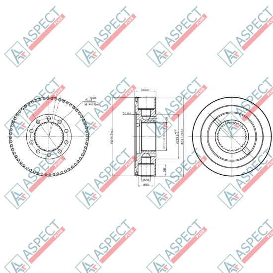 Rotor group Piston D=50.0 mm Poclain Hydraulic MS18, MSE18 AFM